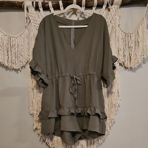 Valphsio Womens V Neck Beach Romper